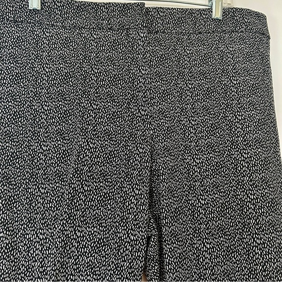 Talbots Chatham Ankle Pants Black and White Falling Lines Print size 16W Petite - Picture 5 of 16
